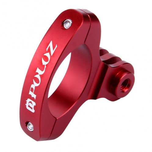 PULUZ Ensemble d'adaptateur de guidon en aluminium à bicyclette pour GoPro HERO5 / 4/3 + / 3/2/1, Xiaoyi, etc. Caméras sportives (rouge) SP193R2-06