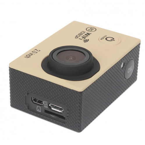 H16 1080P Caméra sport imperméable portable WiFi, écran 2,0 pouces, Generalplus 4248, 170 A + degrés Grand angle, carte support TF (or) SH243J8-00