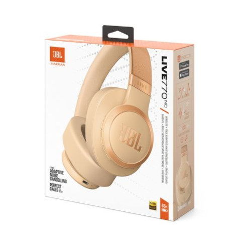 JBL LIVE 770NC Bluetooth Wireless On-Ear Headphones Sandstone EU ONLY BOX DAMAGE DB7700503-06