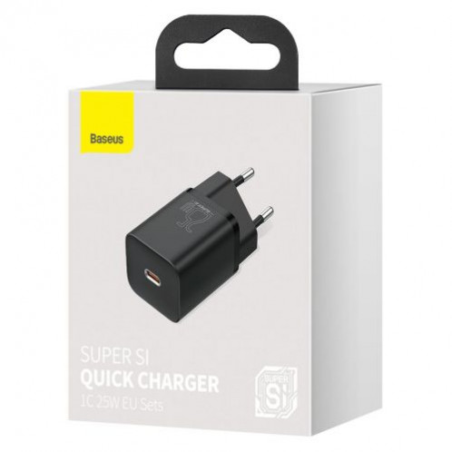 Baseus Travel Charger Super Si 1C Quick Charger 25W EU Black (CCSP020101) DA729484-016