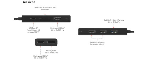 ICY BOX IB-DK4011-CPD Dockingstation USB Type-C 784905-03