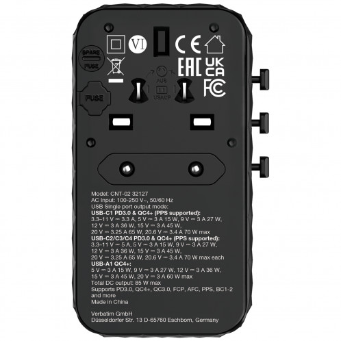 Verbatim Charge´n´Travel Diamond 85W câble retr. CNT-02 32127 113978-09