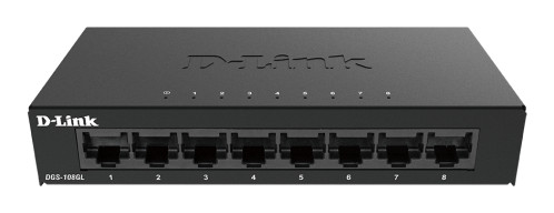 D-Link DGS-108GL/E 8-Port Layer2 Gb Light noir sans IGMP 159016-04