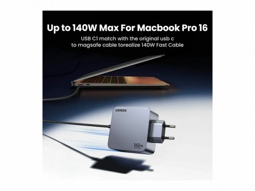 UGREEN Nexode Pro 160W GaN Charger with USB-C Cable 859763-07