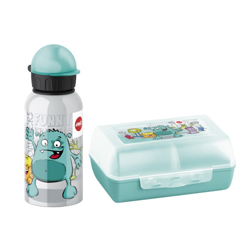 Emsa Kinder Gourde 0,4l et boîte à goûter Montre 518138 224116-08