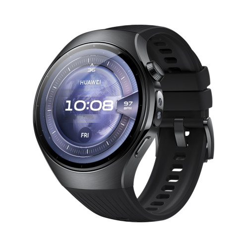 Huawei Watch 5 46mm noir Bracelet en fluoroÃ©lastomÃ¨re 169082-07