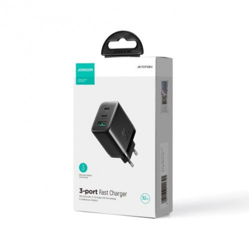 Joyroom Travel Charger C+C+U. PD 32W, Black (JR-TCF10) DO68774-02