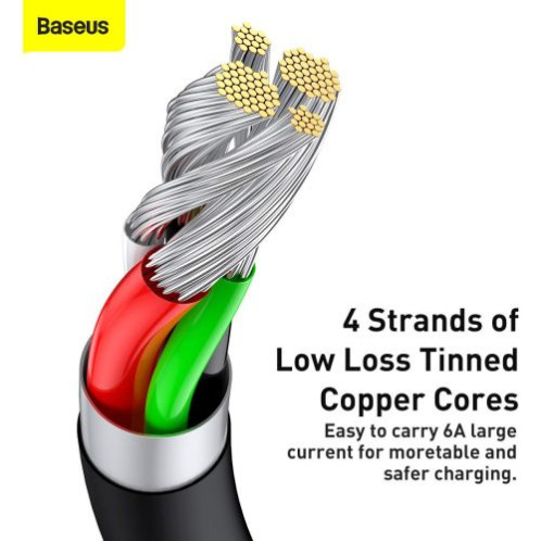 Baseus Type-C Superior series fast charging data cable, 66W(11V/6A), 2m, Black (CATYS-A01) DA238516-011