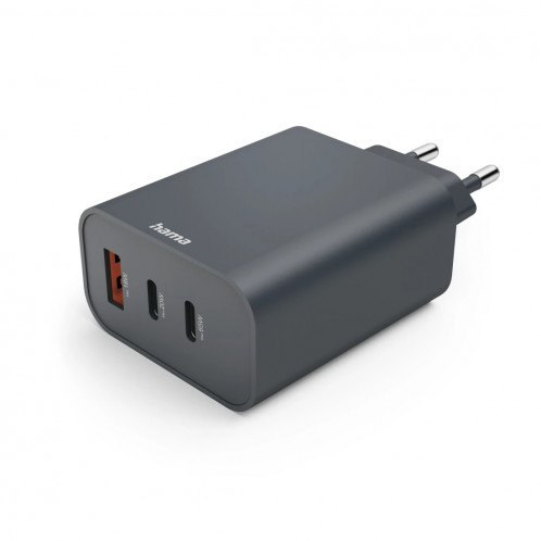 Hama Chargeur rapide PD 65W 2xUSB-C/1xUSB-A,anthracite 86445 140921-06
