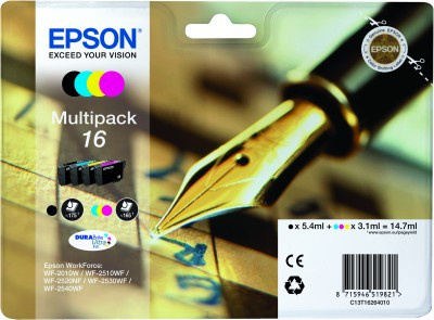 Epson DURABrite Ultra Multipack T 162 BK/C/M/Y T 1626 267689-03