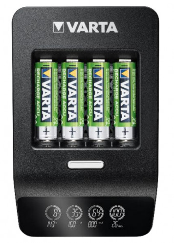 Varta LCD Ultra Fast Chargeur + incl.4batterie 2100 mAh AA + 12V 530007-03