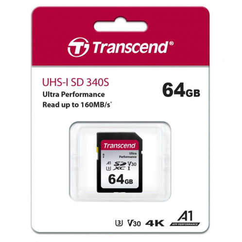 Transcend SDXC 340S 64GB Class 10 UHS-I U3 A2 V30 710929-02