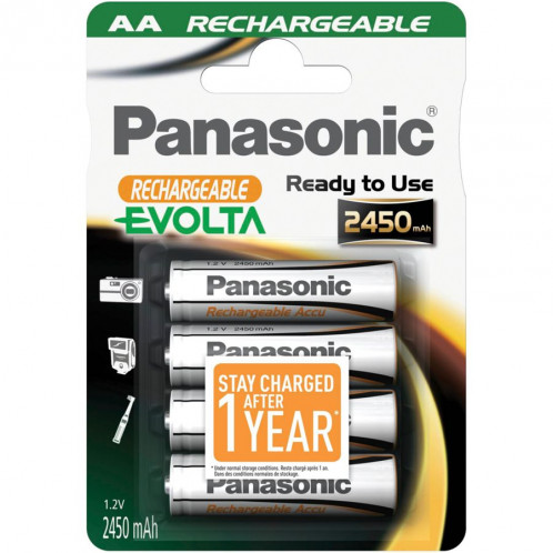 1x4 Panasonic batt. NiMH Mignon AA 2450 mAh rechargeable Evolta 706559-01
