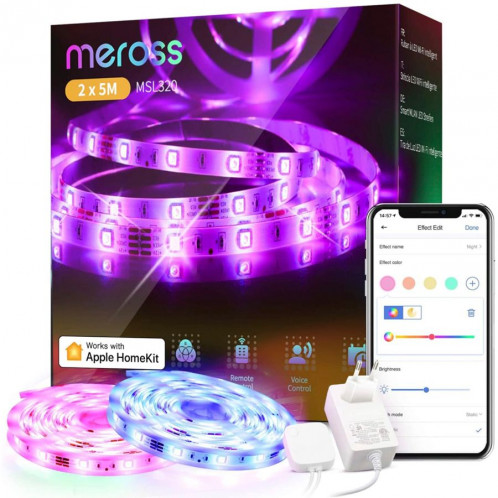 Meross Smart Wi-Fi LED Strip avec RGB (2x 5m) 765739-06