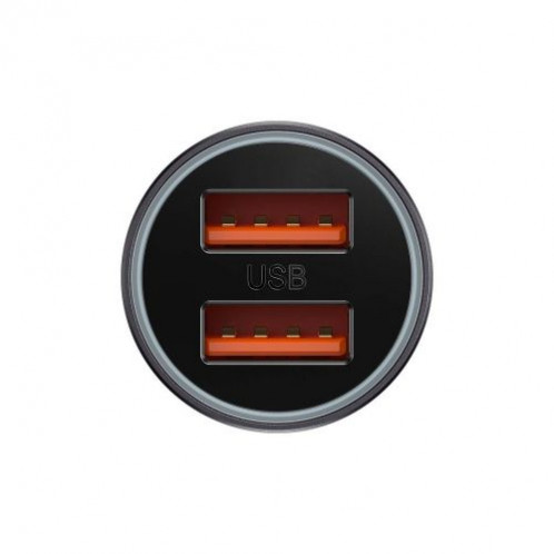 Baseus Car Charger Golden Contactor Max Dual Fast Charger U+U 60W Dark Gray (CGJM000013) DA777168-016