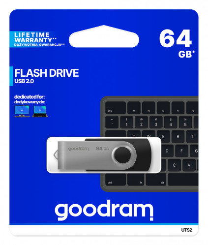 GOODRAM UTS2 USB 2.0 64GB noir 684119-06