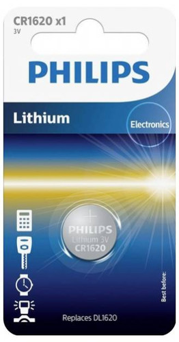 Philips Lithium 3.0V pile bouton CR1620 113915-02