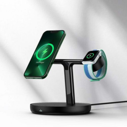 Baseus Wireless Charger Swan stand 3-in-1 Magnetic charger with TypeC cable 15W, 1m Black (WXTE000101) DA2906829-011