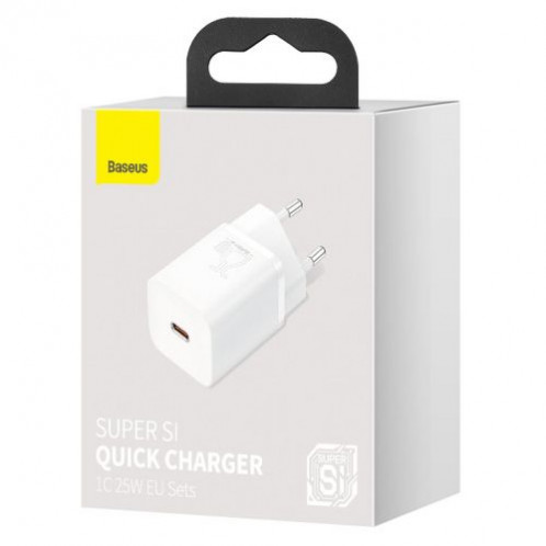 Baseus Travel Charger Super Si 1C Quick Charger 25W EU White (CCSP020102) DA690677-016