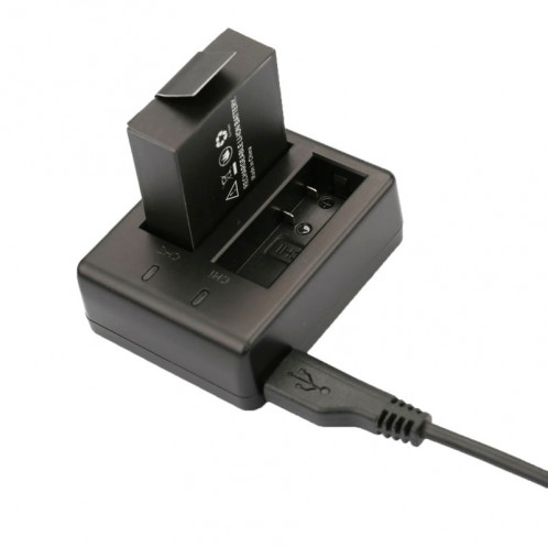 Chargeur de voyage à double batterie USB pour SJCAM SJ4000 / SJ5000 / SJ6000 (CH1 / CH2) SC04889-00