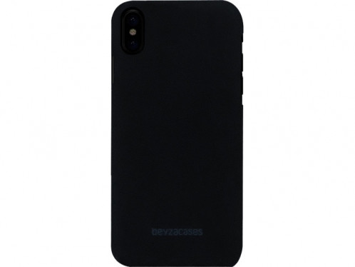 Beyzacases Pume Noir Coque en cuir pour iPhone X IPXBEY0004-01