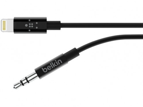 Belkin AV10172BT06-BLK Câble audio jack 3,5 mm avec connecteur Lightning 180cm CABBLK0008-03