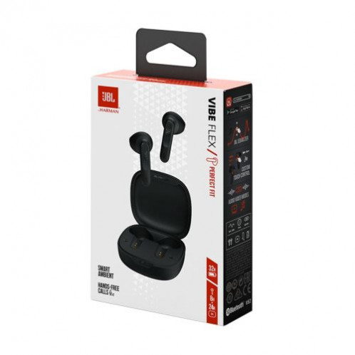 JBL Vibe Flex TWS Bluetooth Wireless In-Ear Earbuds Black EU DB3400801-05