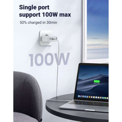 UGREEN USB-A+3xUSB-C 100W GaN Tech Fast Wall Charger EU White 784436-06