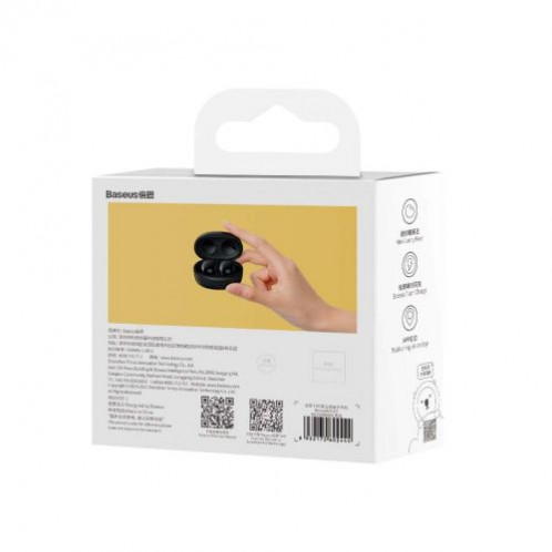 Baseus Earphone Bluetooth Bowie E2 BT 5.2, TWS AV Synchronization, Low Latency, IP55, Black (NGTW090001) DA2161249-023