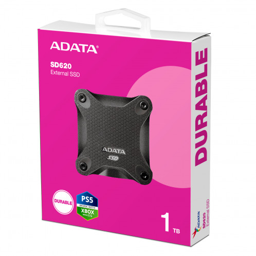 ADATA Externe SSD SD620 1TB Durable Black R/W 520/460 887301-07