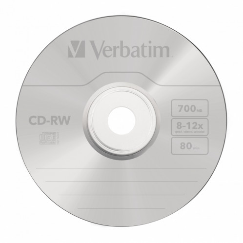 1x10 Verbatim CD-RW 80 / 700MB 8x 12x Speed, boîtier 714019-04