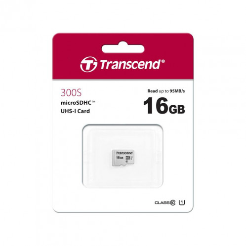 Transcend microSDHC 300S 16GB Class 10 UHS-I U1 380410-02
