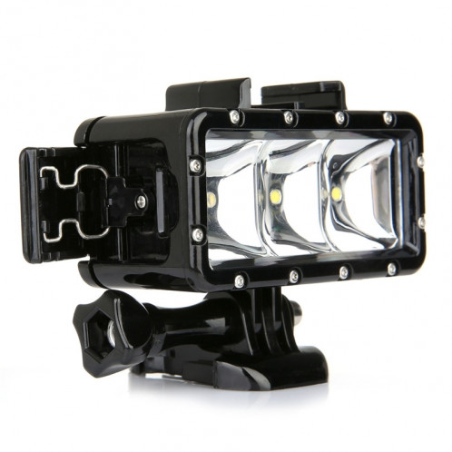 SupTig 30M Waterproof 300LM Video Light pour GoPro / Dazzne / Yi Camera (Black) SS443B3-08