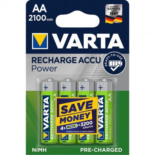 10x4 Varta Piles rechargeables NiMh 2100 mAh Mignon 498827-03