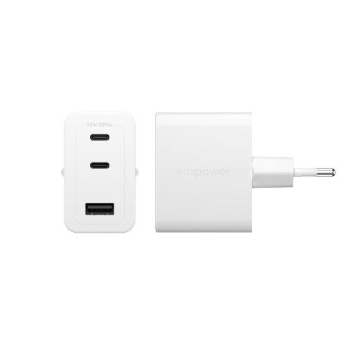 PanzerGlass empower 70W Charger 2x USB-C 1x USB-A White 198209-06
