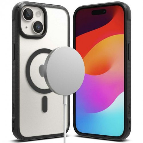 Ringke iPhone 15 Plus Case Fusion Bold Magnetic Matte Clear/ Black DI1081122-015