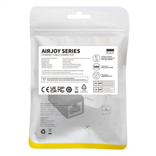 Baseus AirJoy Series Network Connector RJ-45 Ethernet Cable Connector 1pcs, Black (B00131100111-01) DA108393-04