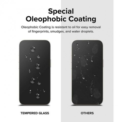 Ringke iPhone 15 Plus Screen Protector Premium Tempered Glass 9H with installation jig Transparent DI458215-014