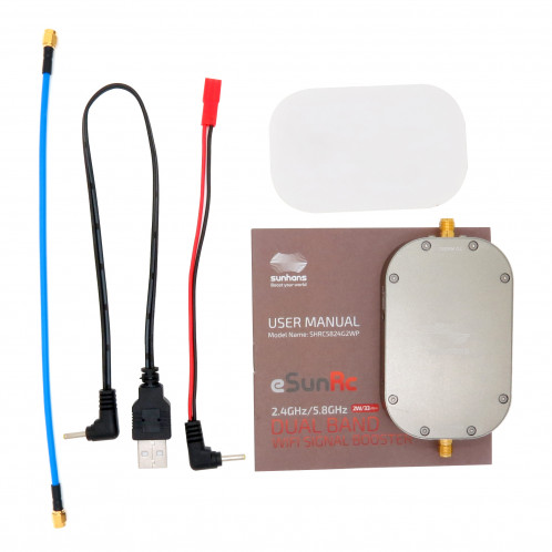 Sunhans eSunRC Booster de signal Wifi dual band 2000mW 2.4GHz&5.8GHz pour drone SHRC5824G2WP-08