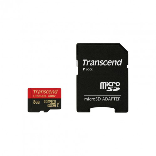Transcend microSDHC MLC 8GB Class 10 UHS-I 600x + adapt. SD 680799-03