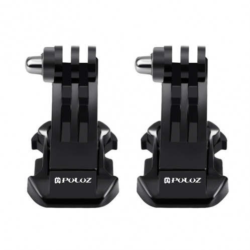 2 PCS PULUZ Ensemble de serre-boucles en forme de J vertical noir pour GoPro HERO5 / 4 Session / 4/3 + / 3/2/1 (Noir) S2PU206-06