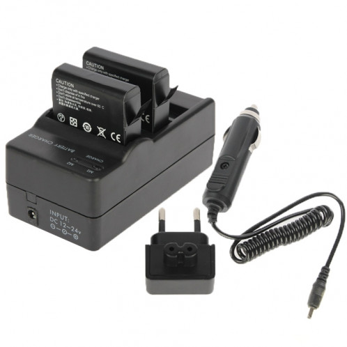 GoPro AHDBT-401 Appareil photo numérique Chargeur double batterie + Chargeur voiture + adaptateur pour GoPro HERO4 SG05885-00