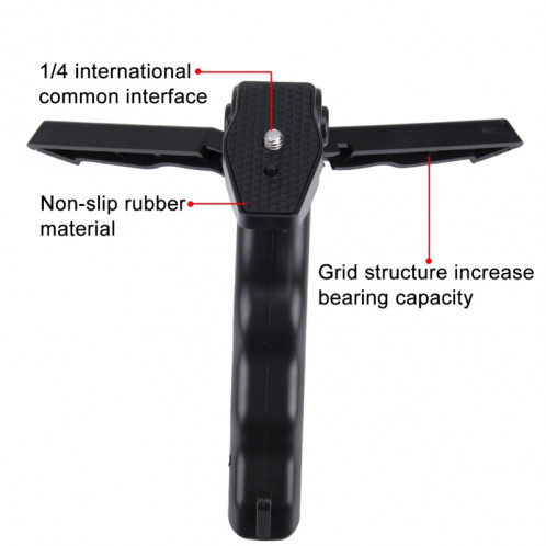 PULUZ Grip Trépied pliable avec adaptateur et vis pour GoPro HERO5 / 4/3 + / 3/2/1, SJ4000, Appareil photo numérique, charge maxi: 2kg (noir) SPU1913-07