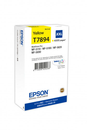 Epson DURABrite Ultra Ink XXL jaune T 7894 829920-02
