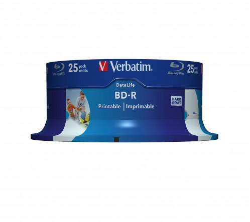 1x25 Verbatim BD-R Blu-Ray 25GB 6x Speed DL Wide imprimable CB 823921-03