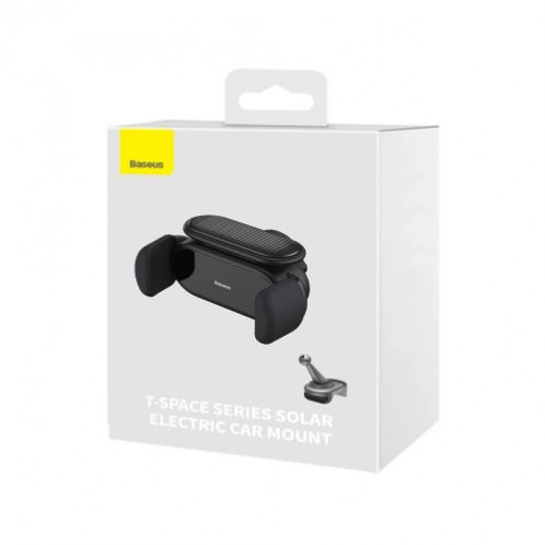Baseus Car Mount T-Space Solar Electric Phone Holder (5.4 to 6.7 inch) Black (C40351300111-00) DA1392832-02