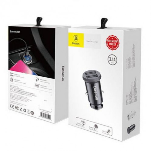 Baseus Car Charger Grain 3.1A Black (CCALL-ML01) DA273129-03
