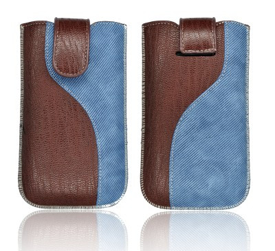 Etui Forcell Slim en cuir KORA 2 "S" pour HTC Desire HD Bleu 17011-01