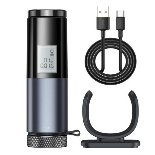 Baseus Alcohol Breathalyser Breathless Series, PD 5V (with USB Type-C 1m cable), Black (CRCX-01) DA1699623-04