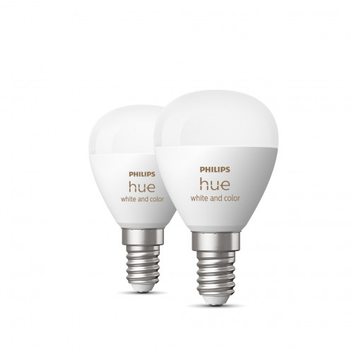 Philips Hue LED Lustré E14 2x 5,1W 470lm white Color Amb. BT 855150-03